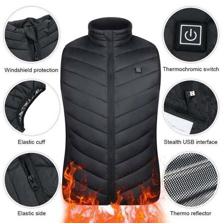 Varmevest 9 Zoners - Small
