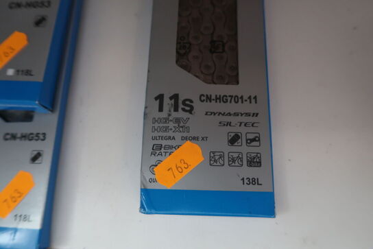 3 stk. kæder SHIMANO CN-HG53 9S, CN-HG701-11 11S