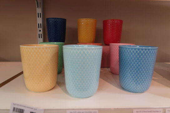9 stk. Lyngby Porcelæn Rhombe Color 33 cl