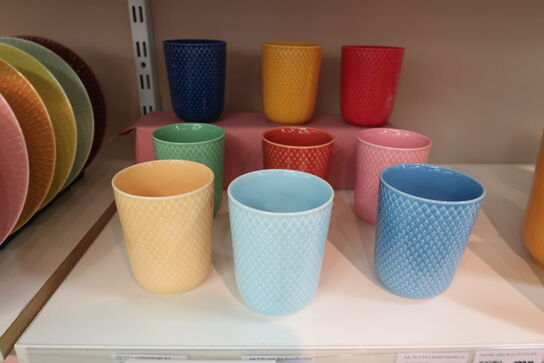 9 stk. Lyngby Porcelæn Rhombe Color 33 cl