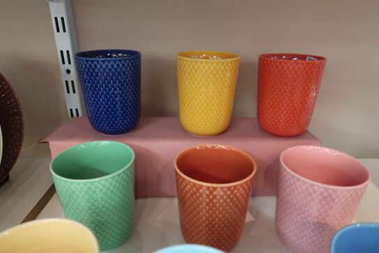 9 stk. Lyngby Porcelæn Rhombe Color 33 cl
