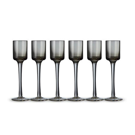 6 stk. Lyngby glas snapseglas  