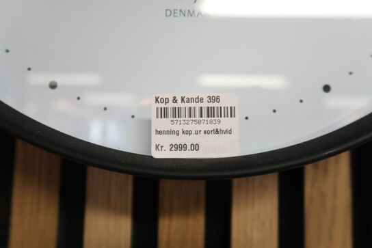 Georg Jensen Henning Koppel vægur 30 cm sort/hvid