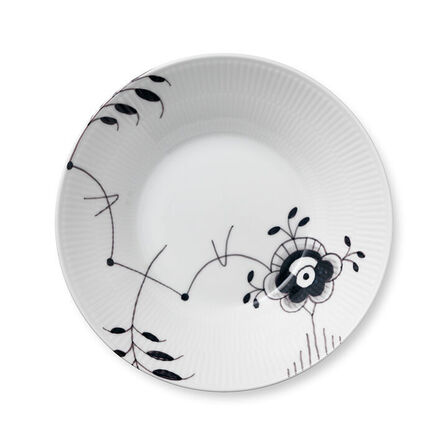 Royal Copenhagen Sort Mega Riflet dyb tallerken 24 cm