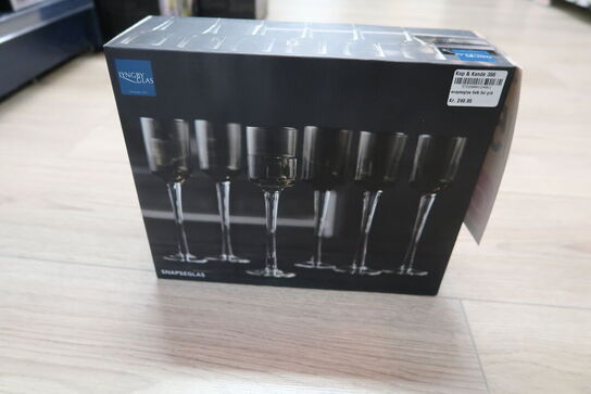 6 stk. Lyngby glas snapseglas  