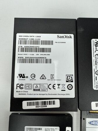 20 stk. SATA SSD 128 GB