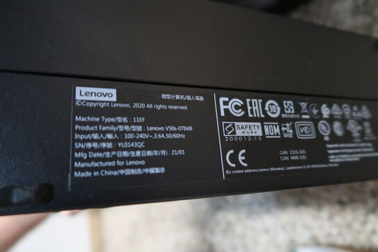 Computerskærm HP P27q G4, 2 stk. tastatur, 2 stk. mus, computer LENOVO 11EF