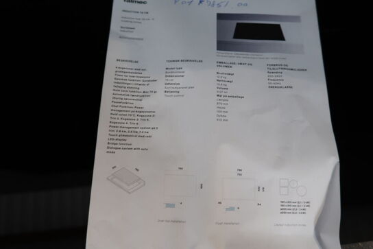 Induktionskogeplade FALMEC 4 zoner 78 cm