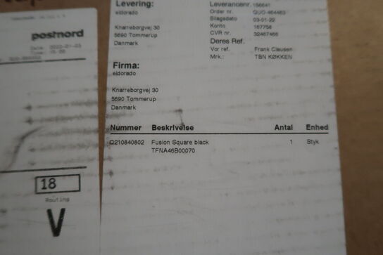 Armatur COOKER Fusion Square BLK