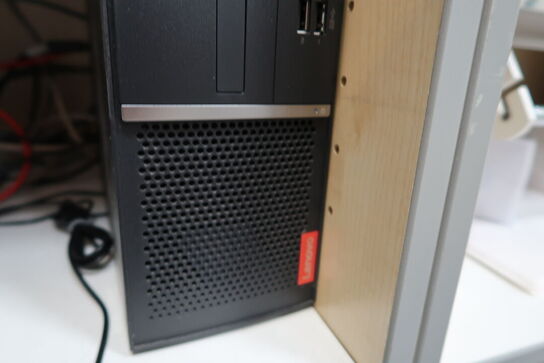 Computerskærm HP, tastatur, mus, håndscanner, computer LENOVO