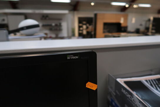 Computerskærm BENQ XL2411, tastatur, mus, computer LENOVO