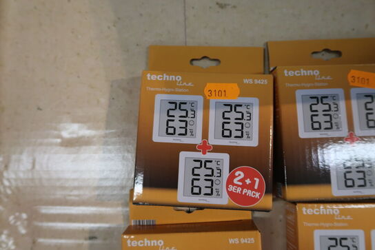 4 stk. thermo-hygro-station TECHNO LIFE WS 9425