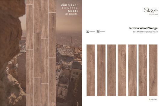50,40 m2 Porcelæns fliser med trælook FERROVIA WOOD WENGE (se beskrivelse)