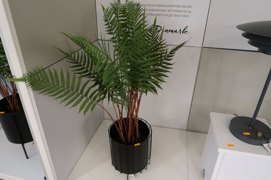 2 stk. kunstig Plante i krukke