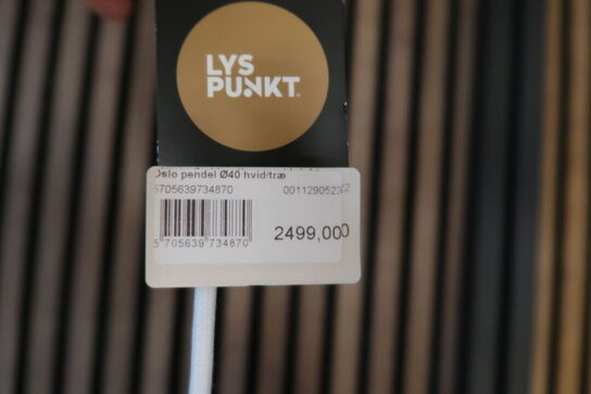 Pendel HALO DESIGN Oslo Ø40 Hvid-Træ