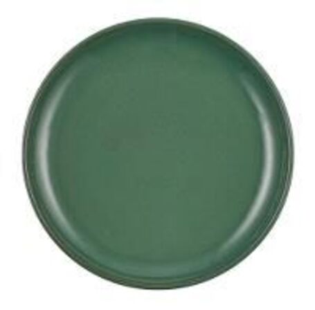 12 stk. Tallerken stentøj grøn 220 mm Rustik