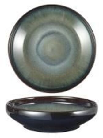 8 stk. Skål på fod stentøj mint 210 mm Rustik