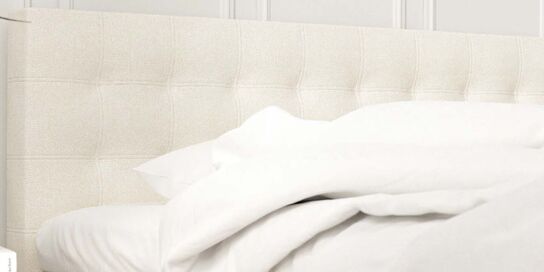 Opbevaringsseng på ben | 160x200 cm | Lys beige (ubrugt)