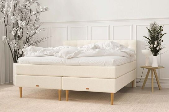 Kontinentalseng |140x200 cm | Lys beige (ubrugt)