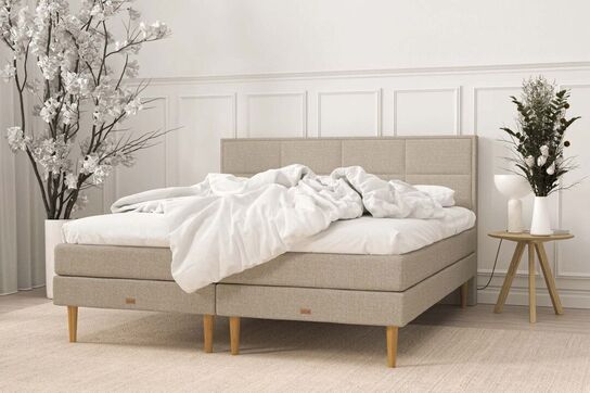 Kontinentalseng | 160x200 cm | Sand (ubrugt)