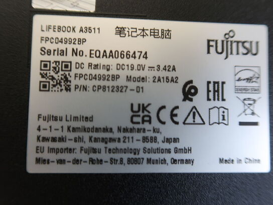 Bærbar PC FUJITSU LifeBook A3511