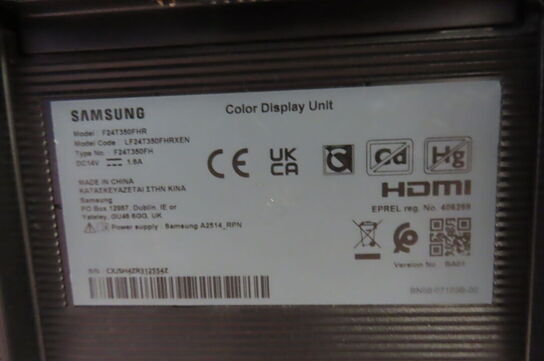 24" Computerskærm SAMSUNG F24T350HR