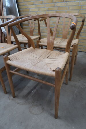 4 stk. Armstole "Y-Stolen" CH24 af Hans J. Wegner