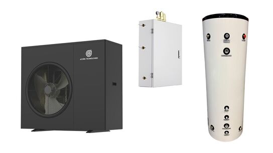 luft/vand varmepumpe 13 kW inkl. Hydrobox & varmvandsbeholder