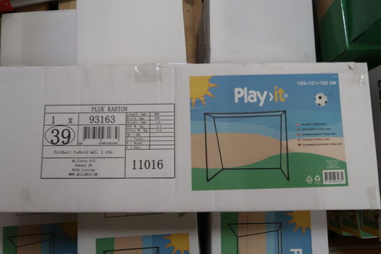 2 stk. Play>it® foldbart fodboldmål 183 x 151 x 100 cm