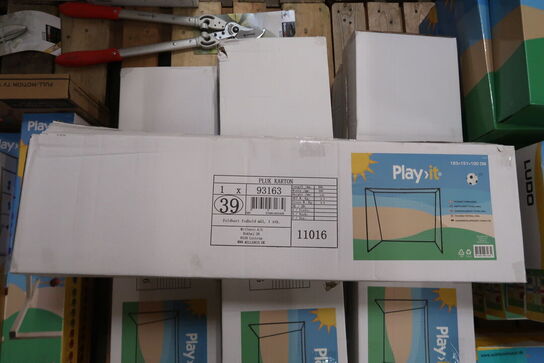 2 stk. Play>it® foldbart fodboldmål 183 x 151 x 100 cm
