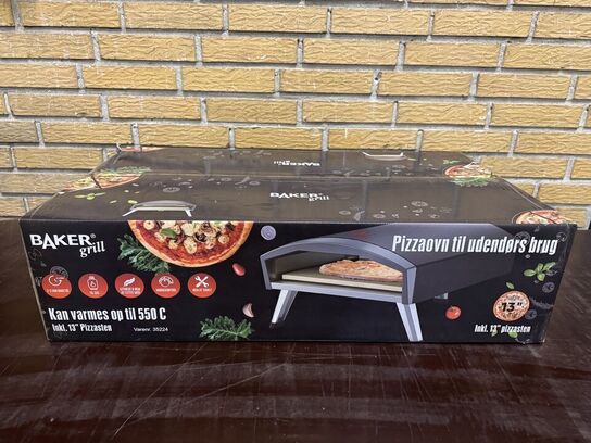 13" pizzaovn til gas med pizzasten 4000W