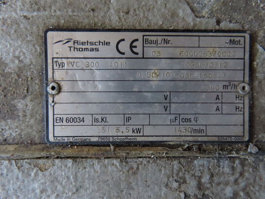 Vaccumpumpe med roterende vane VACFOX