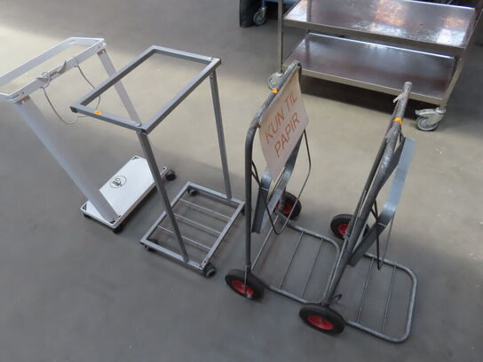 4 stk. affaldsstativer