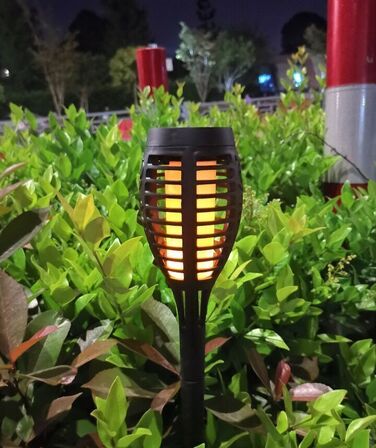 5 stk. LED havelygte med flammende lys