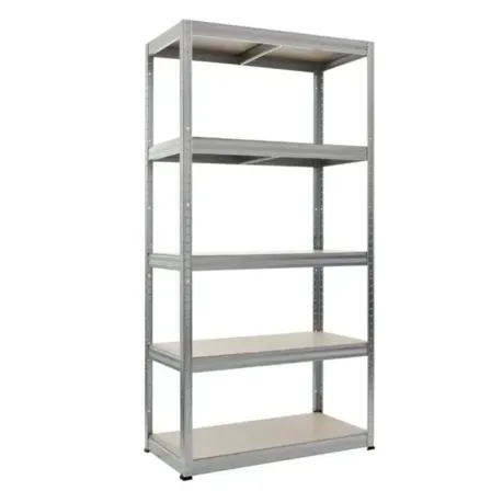 2 stk. Work-it stålreol med 5 træhylder 1800×900×300 mm galvaniseret