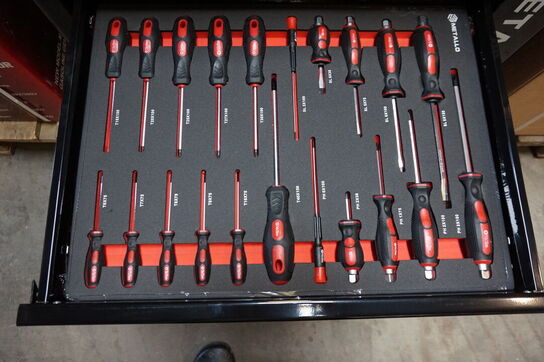 Metallo Værktøjsvogn XXL med værktøj og 7 skuffer 