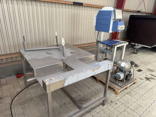 Labelmaskine BIZERBA inkl. kompressor & bord