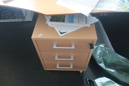 El. hæve/sænke skrivebord / skuffesektion