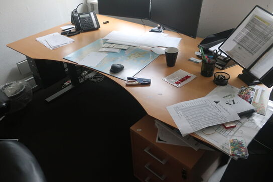 El. hæve/sænke skrivebord / skuffesektion