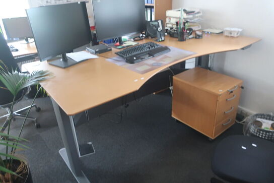 El. hæve/sænke skrivebord / skuffesektion / reol