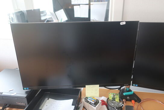 2 stk. skærme SAMSUNG F27T450FQR m.m.