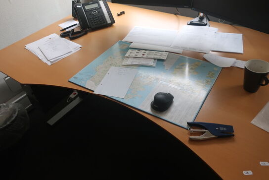 El. hæve/sænke skrivebord / skuffesektion