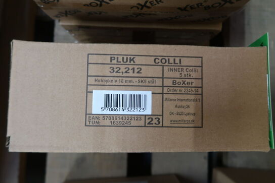 10 stk. Boxer Hobbykniv 18 mm. - SK5 stål