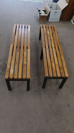 2 stk. omklædningsbænke 40x160x46 cm