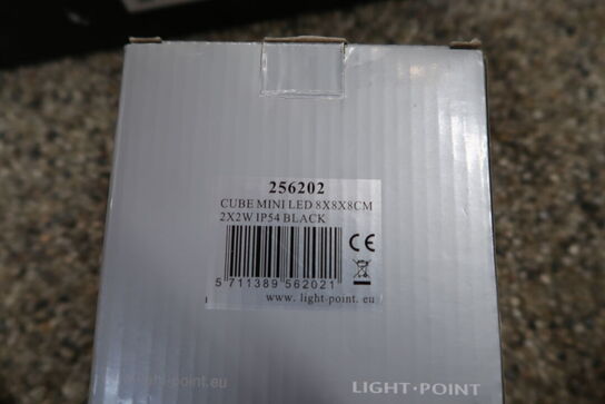 Væglampe LIGHT POINT Cube Mini LED Sort