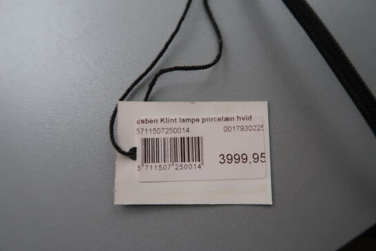 Bordlampe ESBEN KLINT Porcelænd Hvid