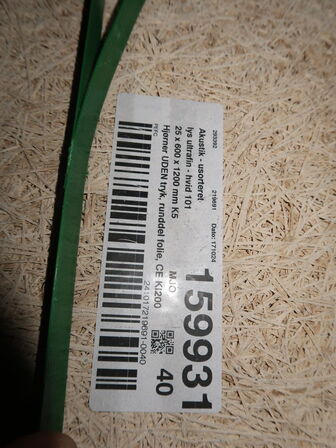 Træbeton loftsplader 80 stk (en palle)