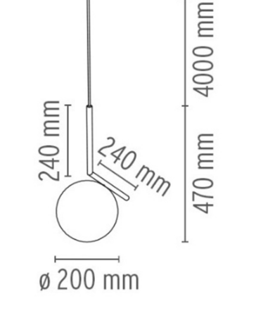 Flos -  IC S1 Pendel Messing Ø20 cm