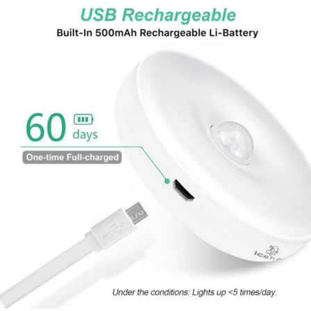 6 stk. SensorLux Garderobelampe - Bevægelsessensor