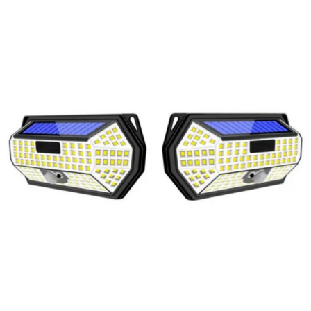 4 stk. Solcelledrevet udendørslampe med bevægelsessensor